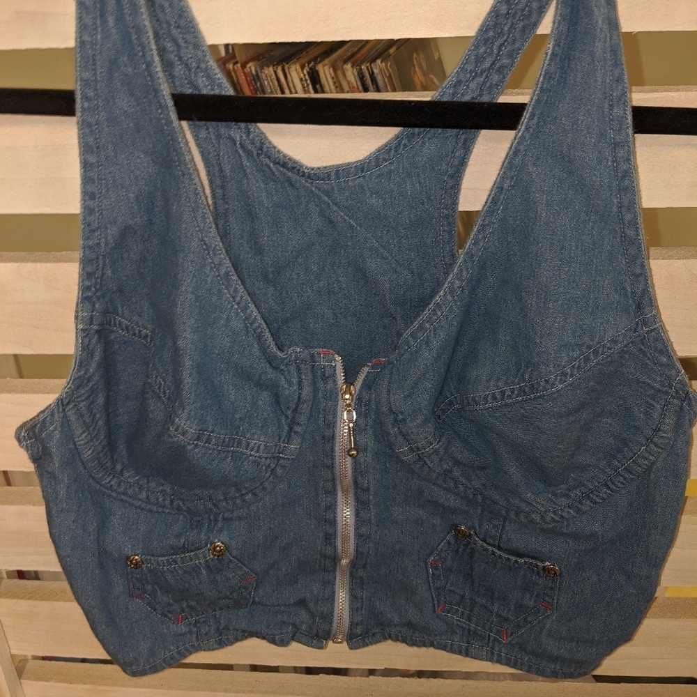 Denim crop top